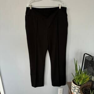 HEIMISH USA Black Pull On Dress Pants w/ Pockets Plus Size 3X Polyester Spandex